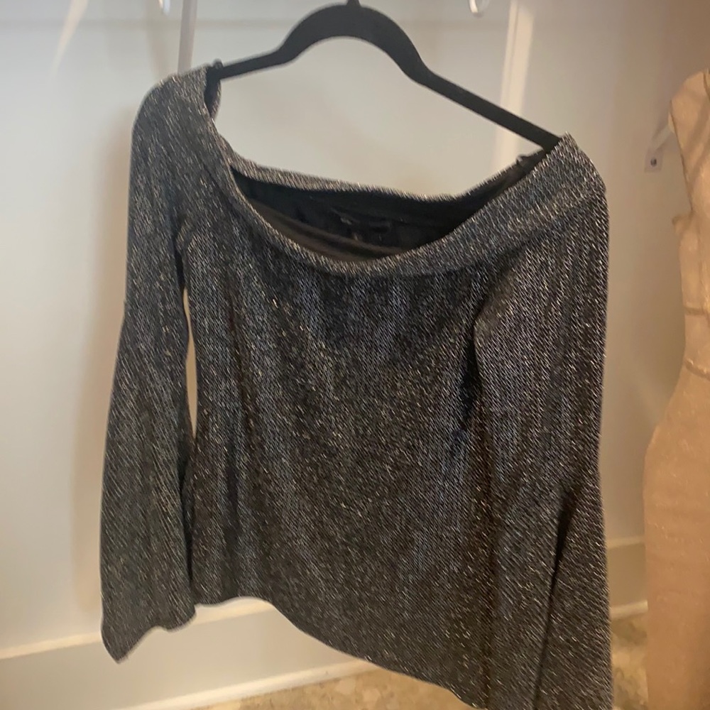 Black/silver dressy BCBG shirt